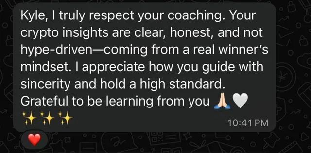 Telegram message from a Kyzen member