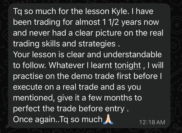 Telegram message from a Kyzen member