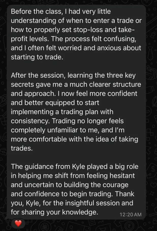 Telegram message from a Kyzen member